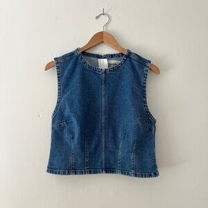 Abercrombie & Fitch NWOT M Denim Shell Tank Top